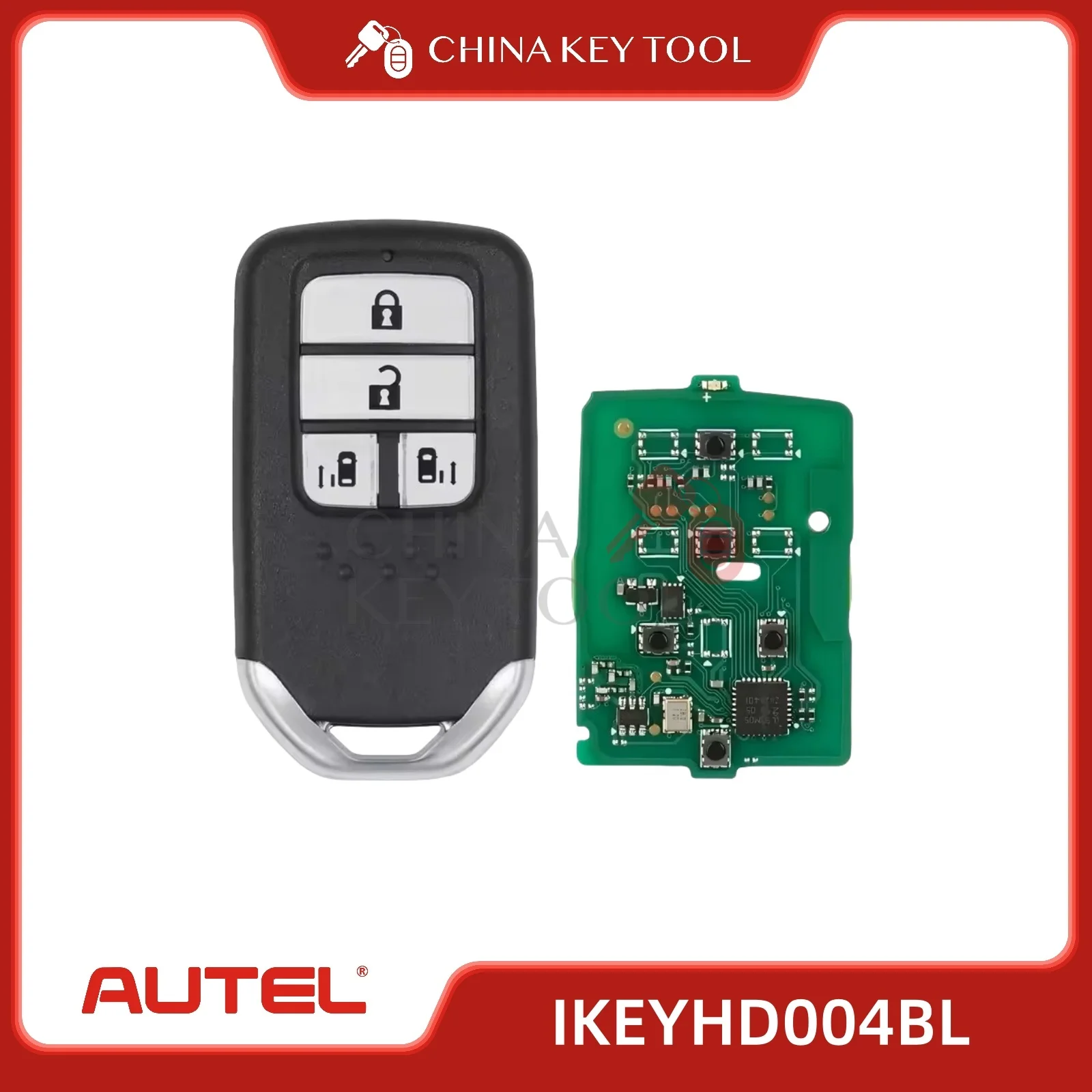 

5PCS Autel IKEYHD004BL HD004BLUniversal Smart Remote Key 4 Buttons For Honda For Autel Smart Key For KM100 IM508 IM608 KM100E