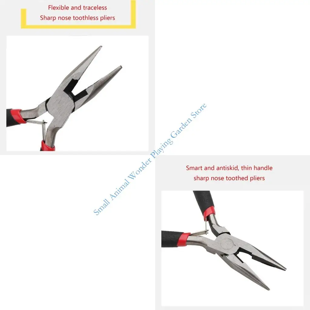 

C9GC Jewelry Pliers Stainless Iron Nickel Alloy Needle Nose Cutting Pliers Nose Plier Jewellery Making DIY Hand Tool