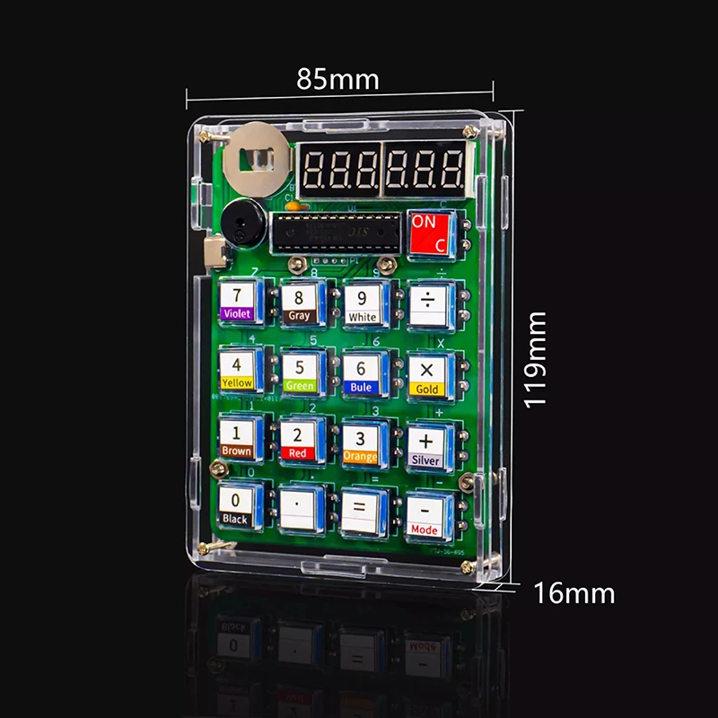 1Set DIY Calculator Electronic Production Kit LED Digital Tube Display With Shell Single-Chip Microcomputer Soldering Practice