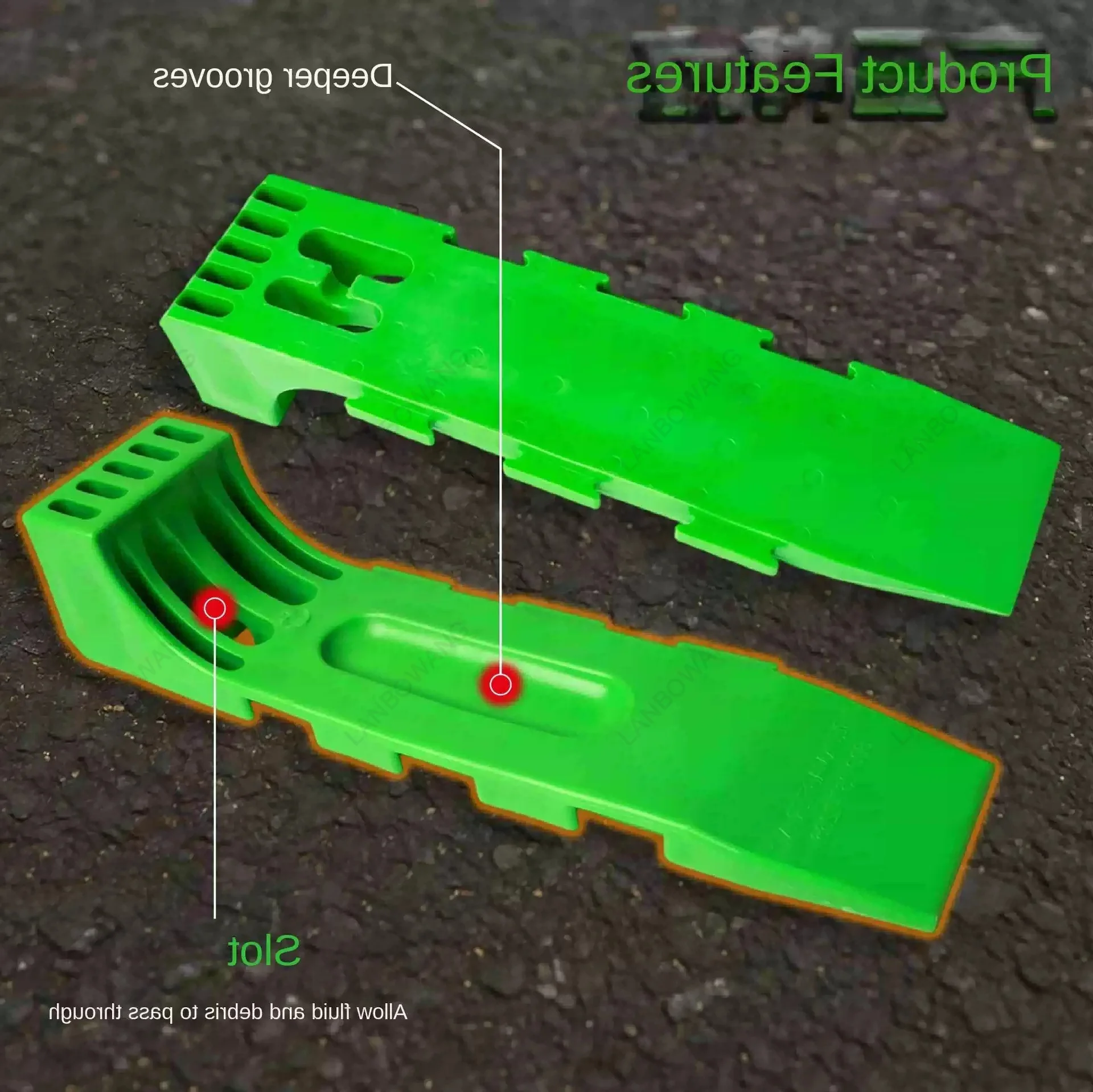 4PCS Trailer Interlocking Plastic Tire Skates For Ramp Wrecker Rescue Operations