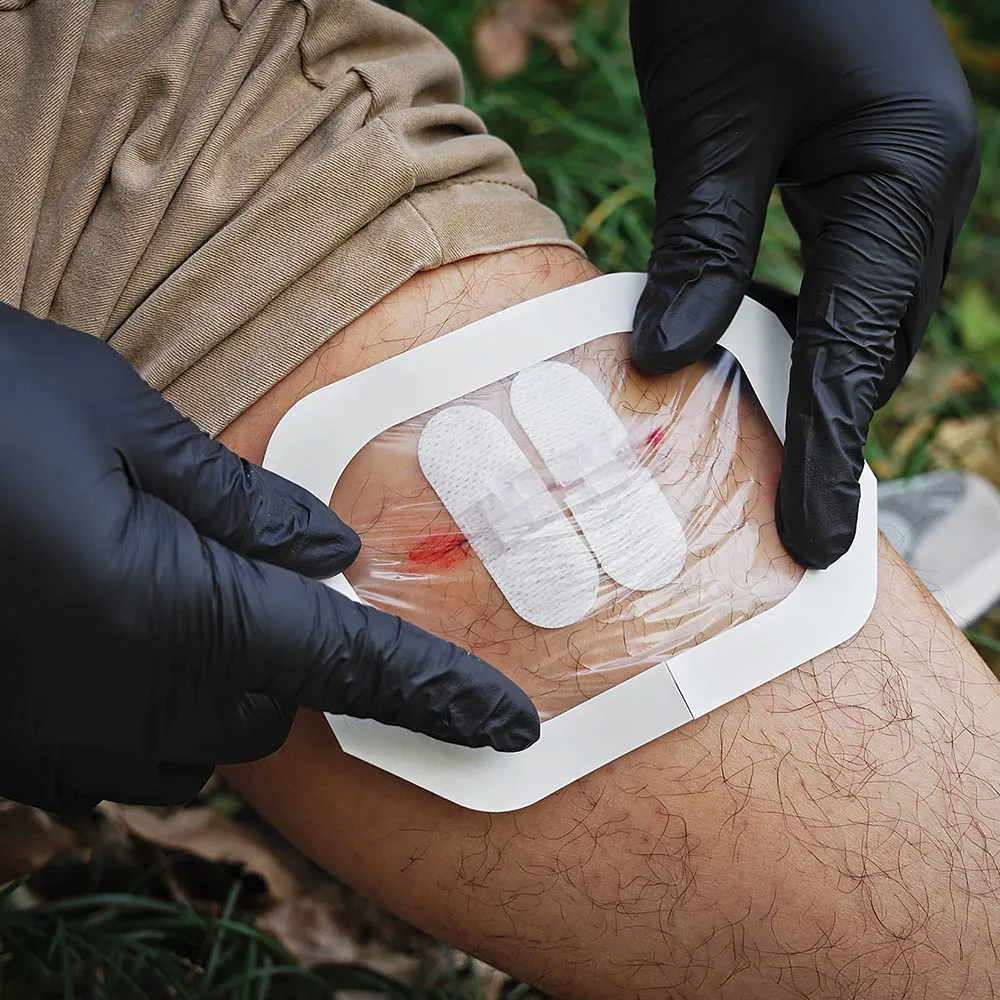 RHINO RESCUE Kit de cuidado de corte - Tiras de cierre de heridas con puntada con cremallera para dispositivo de cuidado de cortes Camping en casa