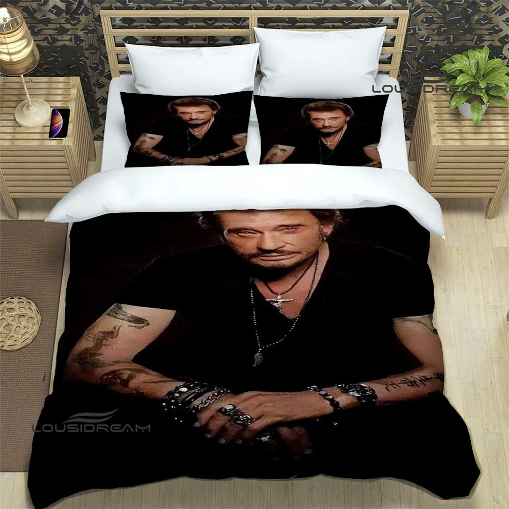 rock star Johnny Hallyday Bedding Sets exquisite bed supplies set duvet cover bed comforter set bedding set luxury birthday gift