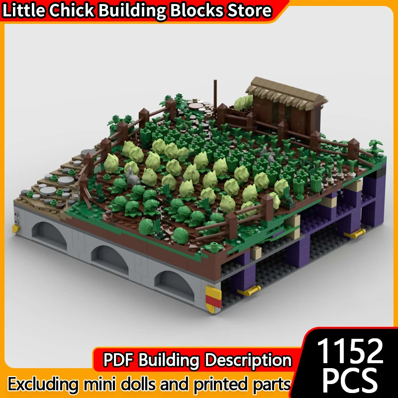 

Medieval Castle Model MOC Building Bricks Vegetable Field And Bee Hive Modular Technology Children Holiday Gifts Assemble Toys