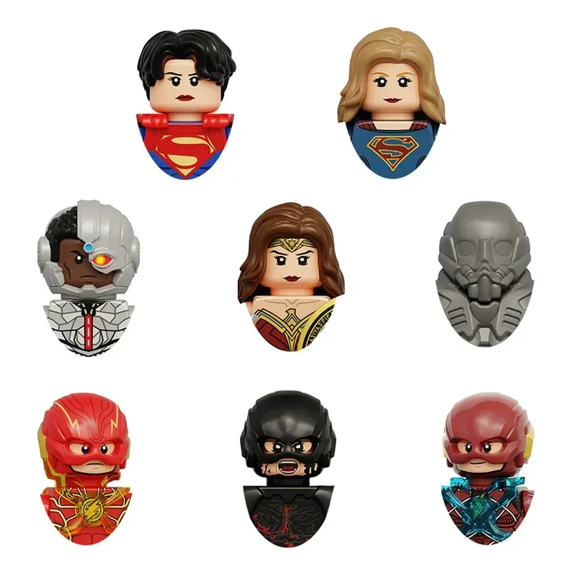 

KT1071 Wonder Woman Cyborg The Flash Black Flash Supergirl General Zod Building block boy birthday toy