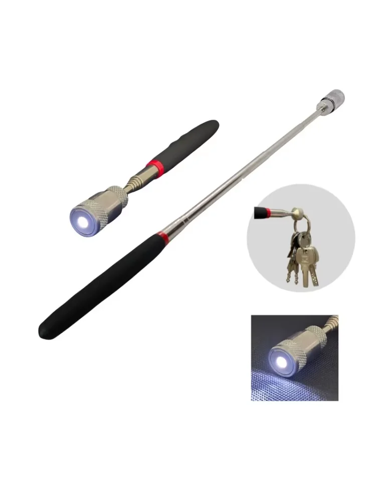 Magnetic Pickup Tool with LED Light, Extendable Magnet Pen for Screws Nuts Bolts, Auto Repair & Household Hand Tool