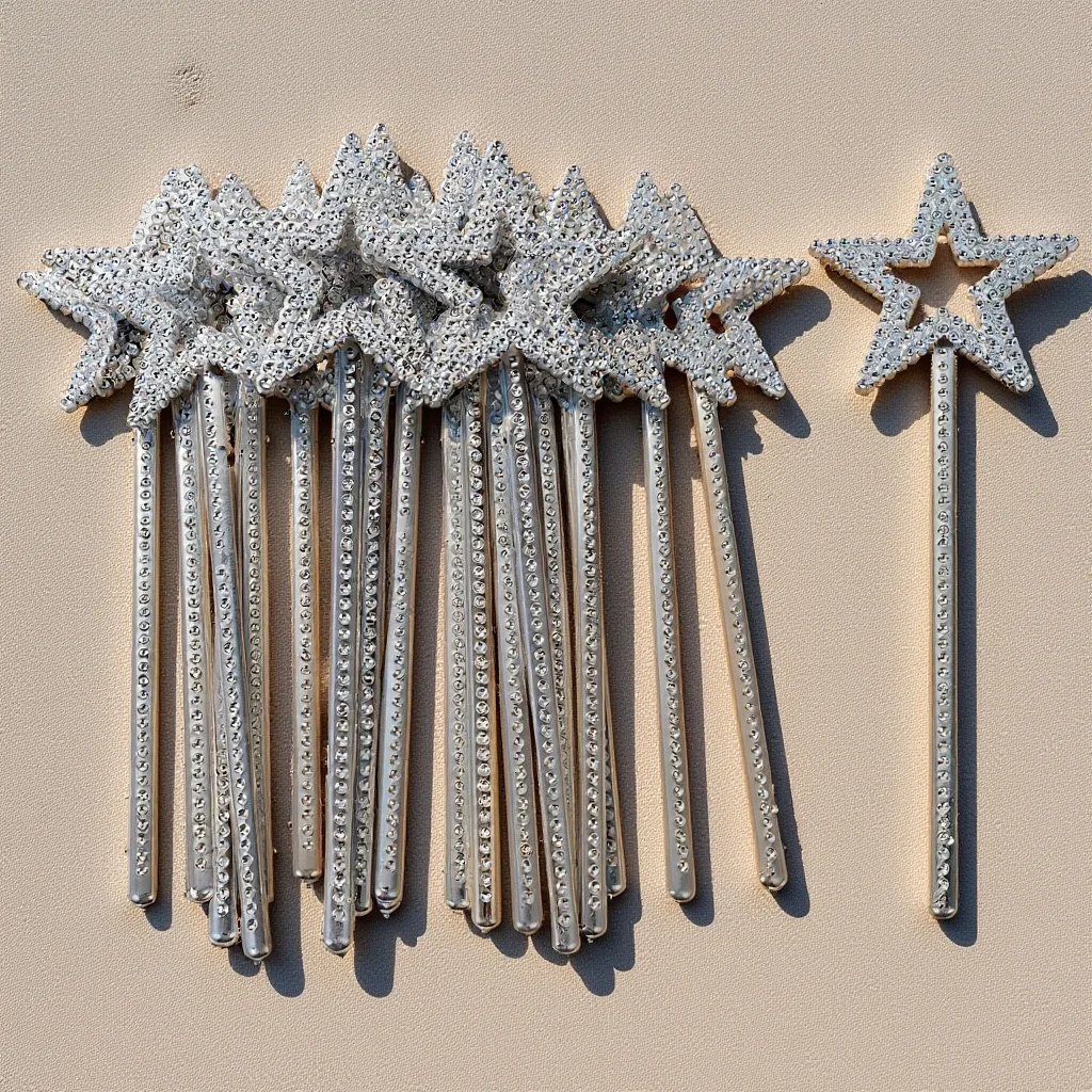 

24Pcs Star Shaped Wands Plastic Fairy Stick Kids Birthday Party Favors Angel Costume Prop Glow Effect Decor for Halloween