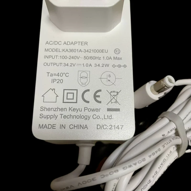 Vacuum cleaner Power Adapter for ROIDMI XCQ01RM F8 F8E Handheld cordon cleaner 34.2V 1A KA3601A-3421000EU