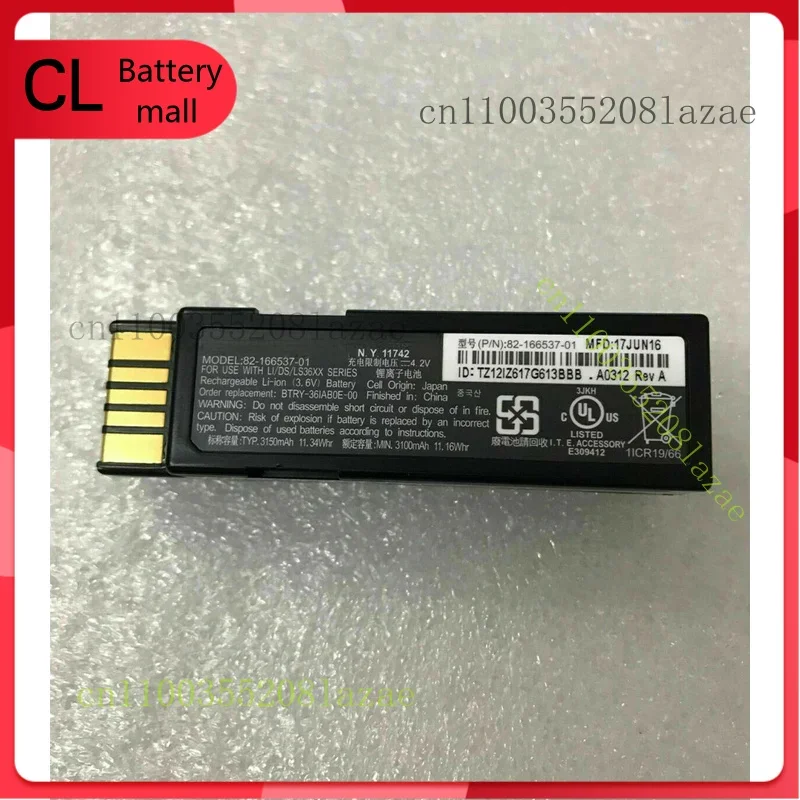

82-166537-01 New Original Battery for ZEBRA DS3678 LI3678 LS3678 BTRY-36IAB0E-00