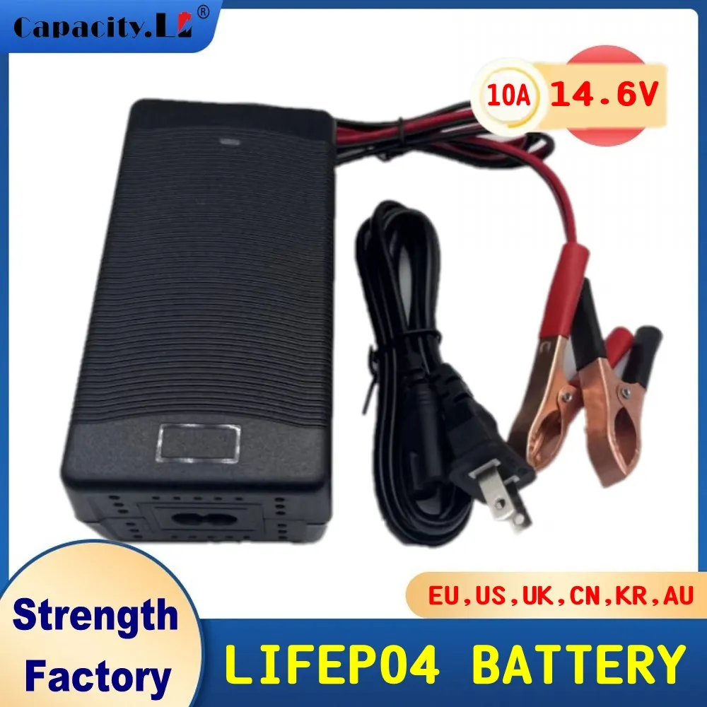 Зарядное устройство 12 В, 14,6 В, 5 А, 10 А, адаптер зарядного устройства постоянного тока 5,5*2,1 мм, 18650, литиевый адаптер питания 12,6 В, 10 А, вилка европейского/американского стандарта