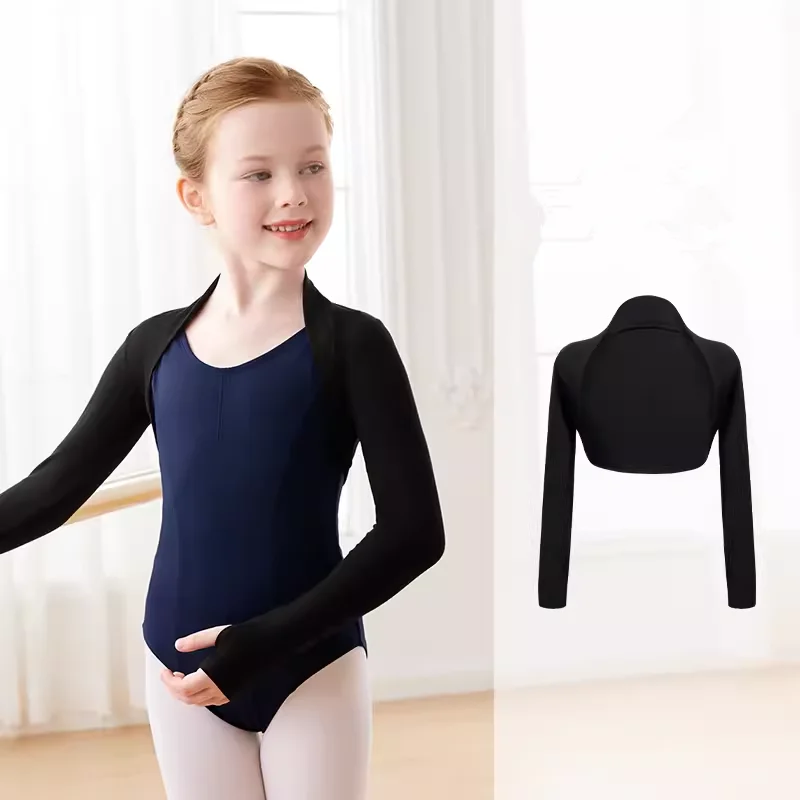 Ragazze Dance Coat Tops Ballet Dance Cropped Tops Modern classic Dance Coats manica lunga donna Teen Ballet Dance Outfits