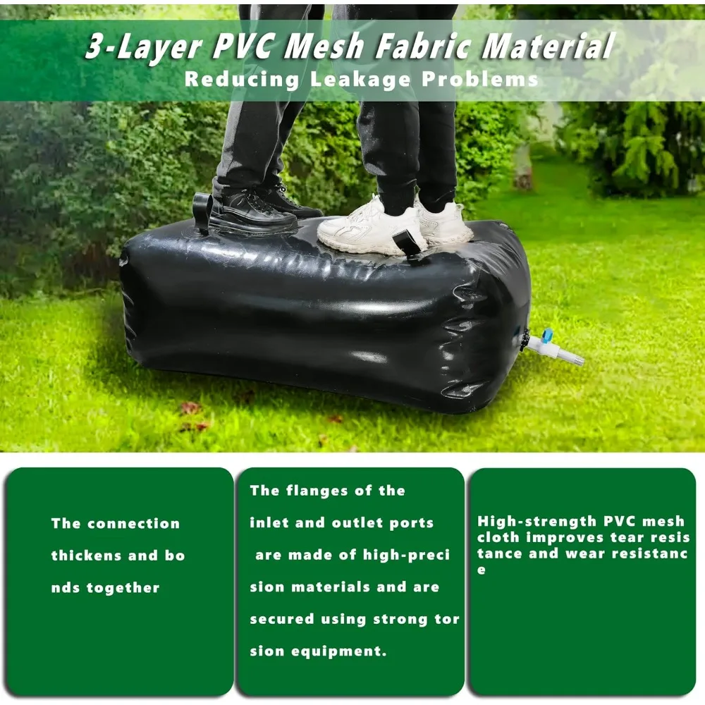 Collapsible Portable Water Tank, 2000L/528gal Large Capacity Storage Bag for Emergency Drought Relief