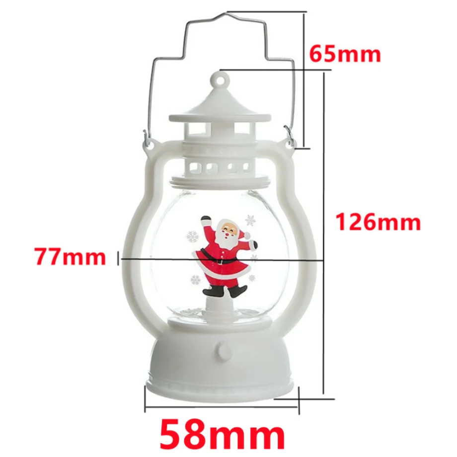 Christmas Ornaments LED Lantern Light Santa Claus Merry Christmas Decorations for Home 2023 Xmas Navidad Noel Gift New Year