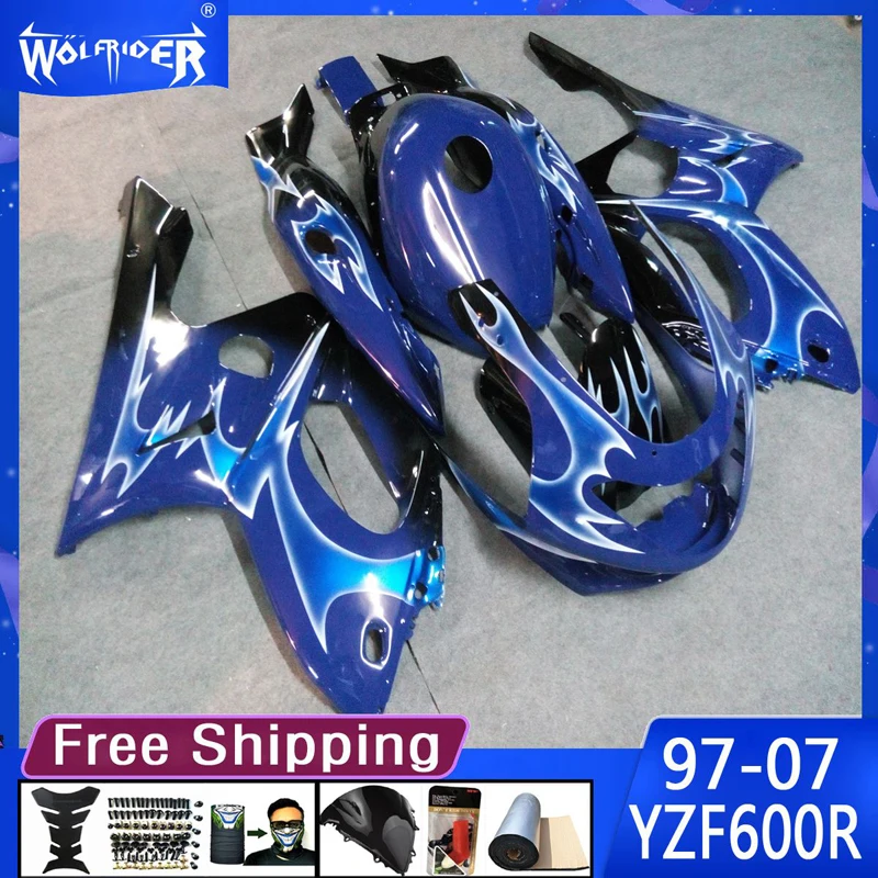 Motorcycle ABS plastic fairings for YZF600R 97-07 Motorbike YZF600R 1997 - 2007 purple blue fairing Manufacturer Customize cover