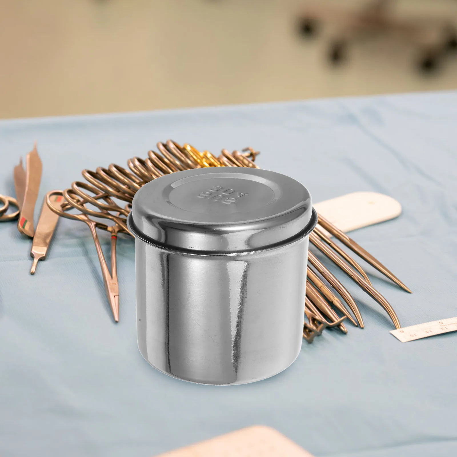 

Stainless Steel Unguent Jar Storage Container for Salon Medical Lab Use Multipurpose Cotton Balls Gauze Dressing Holder