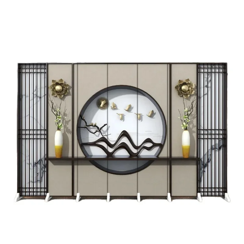 

Screen partition living room block company office live broadcast foldable background wall modern simple living room entrance