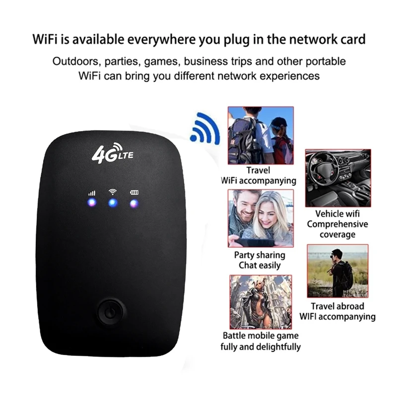 H808-USA 150Mbps 4G Wifi Router Mobile Router With SIM Card Slot Applicable To The Americas Canada