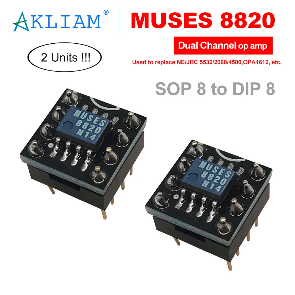 AkLIAM 2 ユニット オリジナル JRC Muses8820 Muses8920 オペアンプ