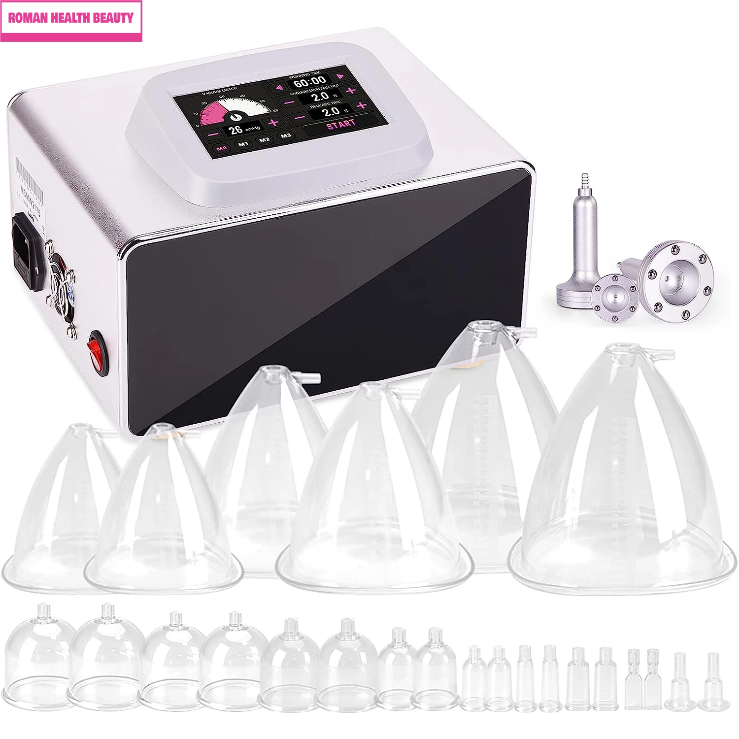 

24 Cups Multifunctional Cupping Machine Butt Vacuum Therapy Machine With Touch Screen Operate Cupping Therapy Set 3 Gua Sha Hand