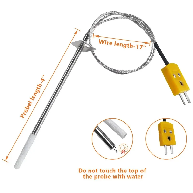 Grill Temperature Probe Sensor Fit 560 800 1050 XL Gravity Fed Charcoal Smoker Replacement Temperature Parts