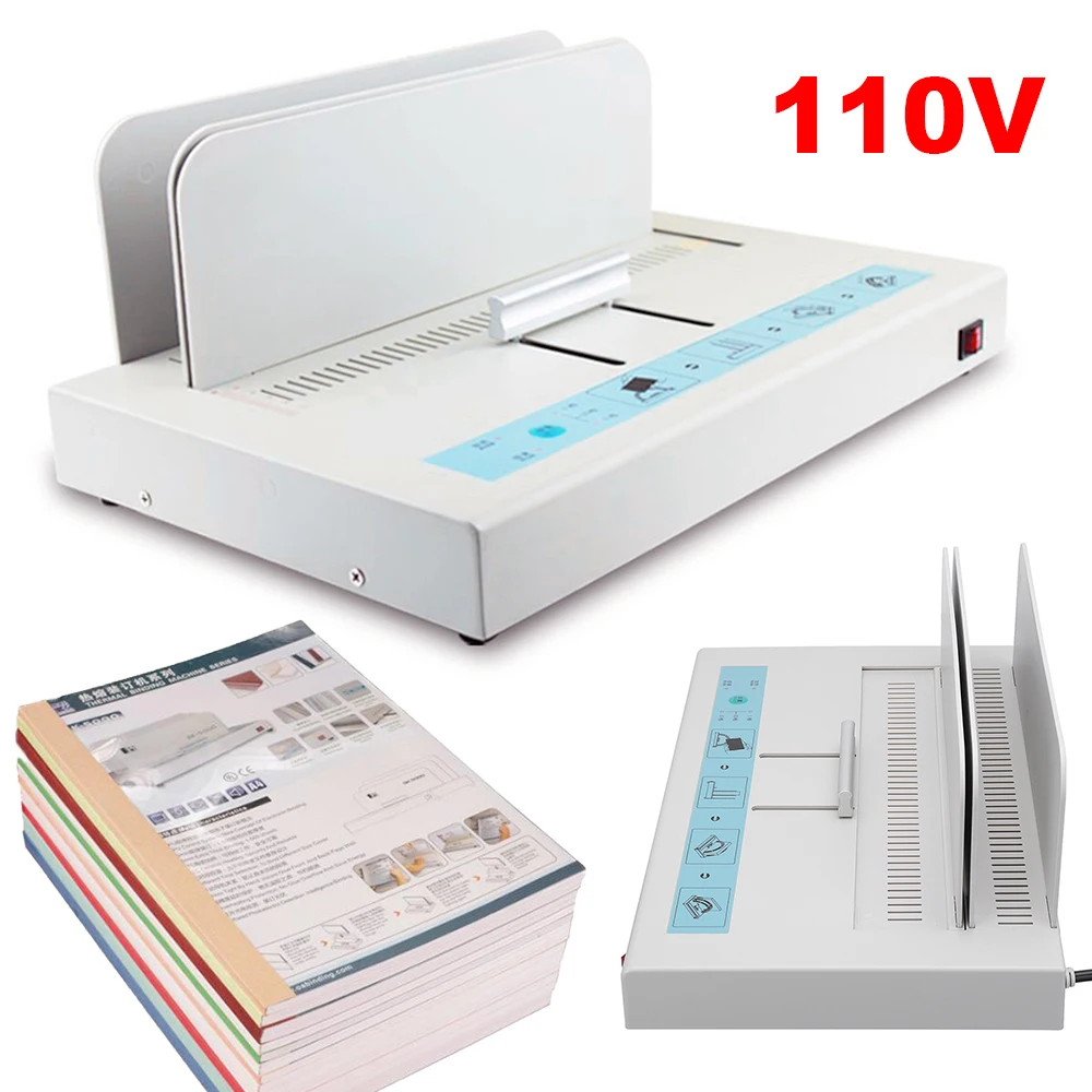 110V 50mm Electric Desktop Hot Melt Binding Machine For A4 Book Magazine Envelope Paper Hot Melt Binder