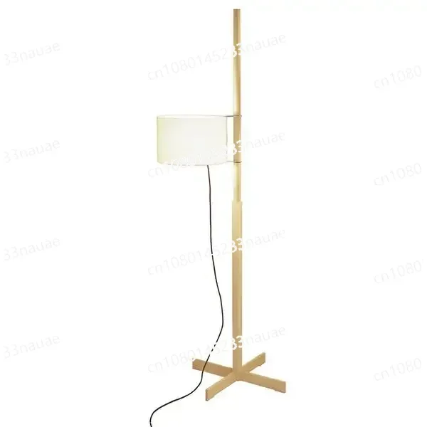 Floor Lamp Corner Vertical New Zhongshan Wooden Frame Cloth Curtain Nordic Hotel