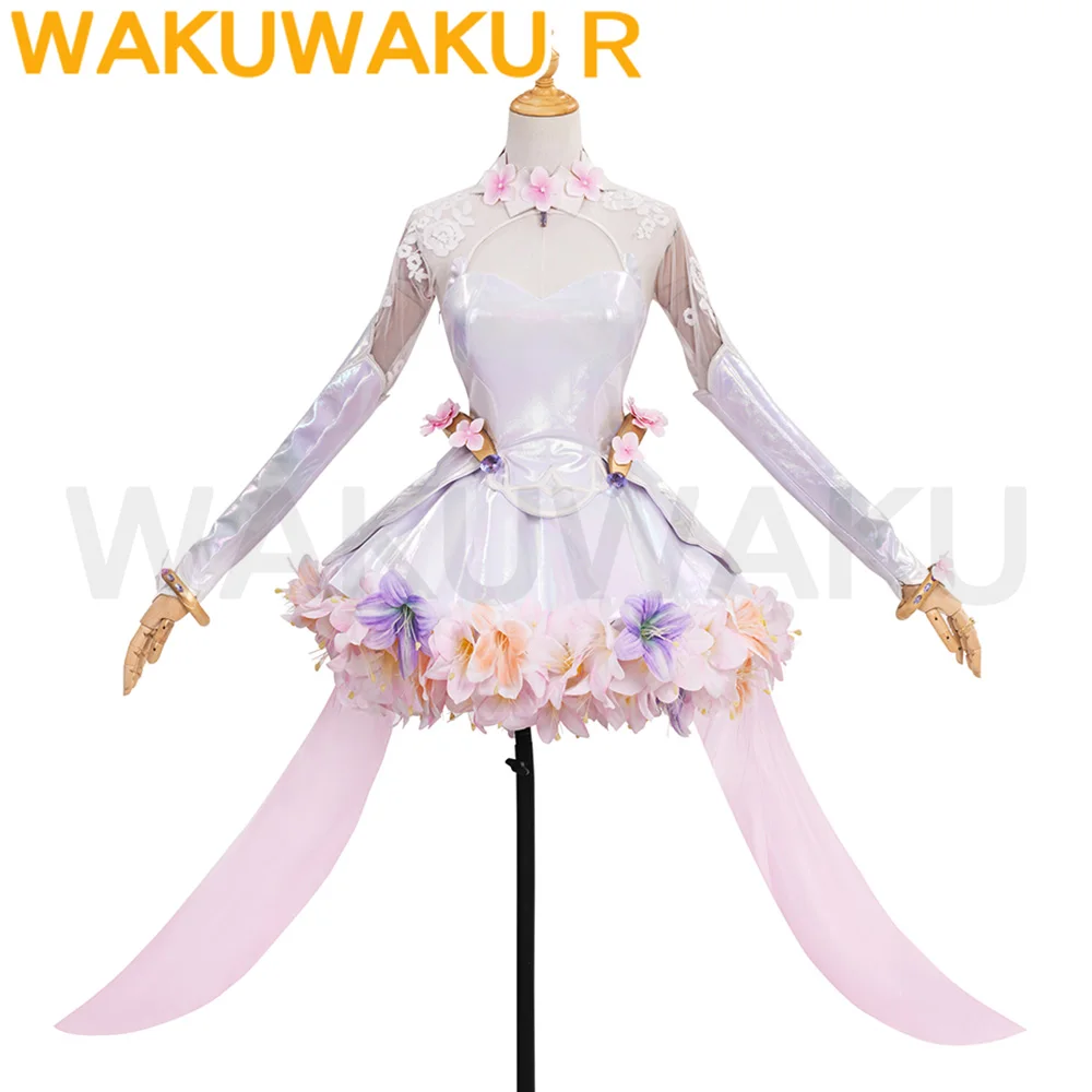 

Kiriko Cosplay Costume Shoes【XS-3XL】WakuWaku-R Women Kiriko Pink Bride Dress Costume Shoes Plus Size