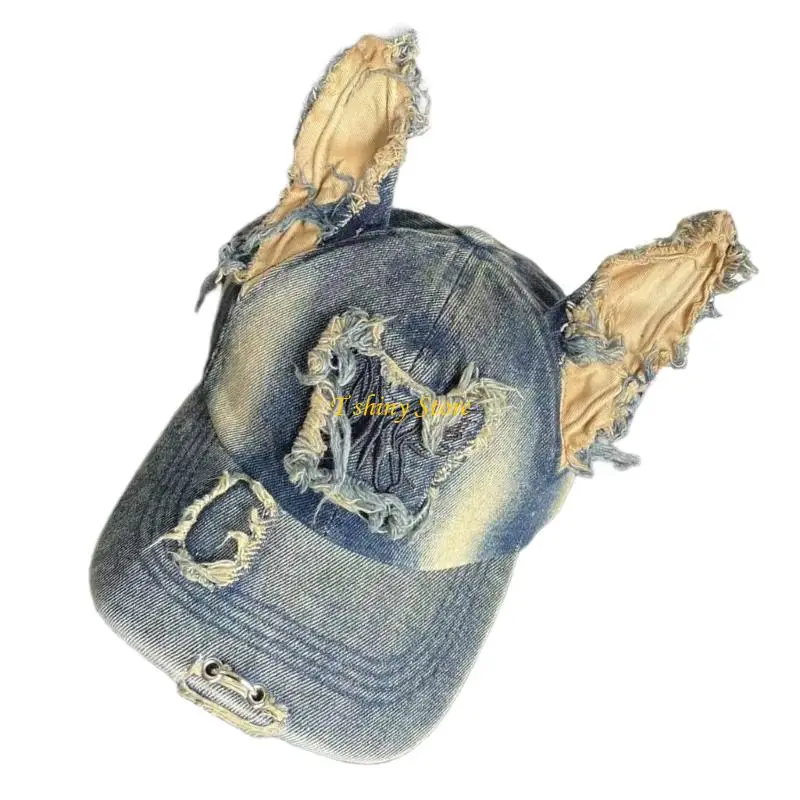 N58F Fashion Doberman Ear Baseball Hat for Adult Unisex Popular Cool Duckbills Hat for Outdoor Sun Protections Casual Wear