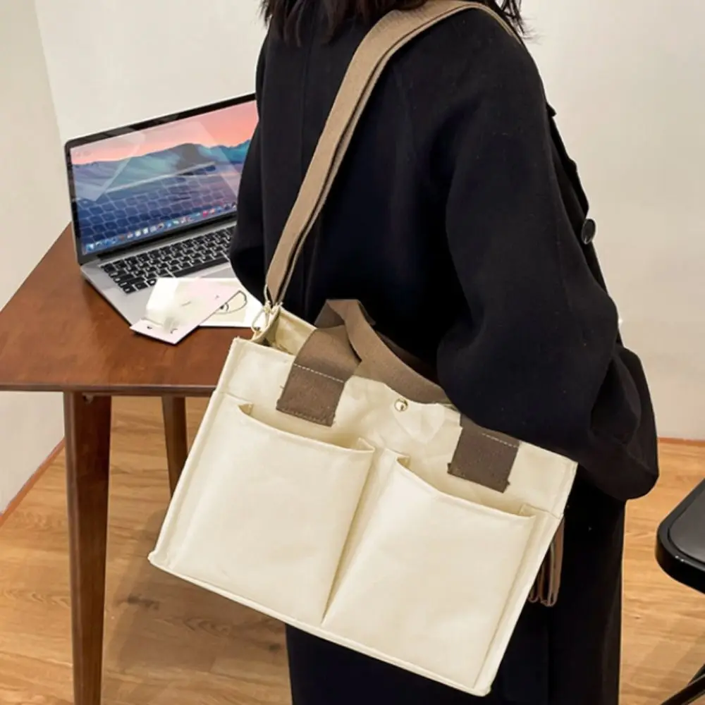 الموضة الكورية نمط حقيبة الأم سعة كبيرة متعددة مقصورة حقيبة حفاضات قابل للتعديل حزام الكتف عادية حمل حقيبة المرأة