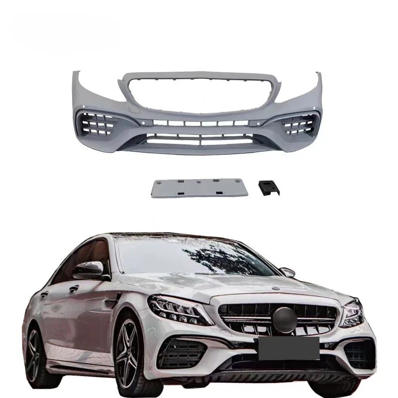 

C65 Body Kit for Benz C class W205 Upgrade To C65 Front Bumper with grille pp material 2015-2021