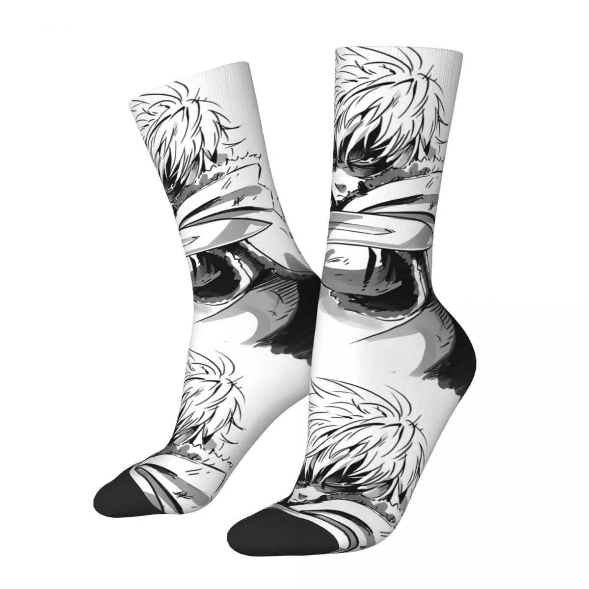 Knife Men's Socks Retro Harajuku V-Vinland Saga Anime Street Style Novelty Pattern Crew Sock