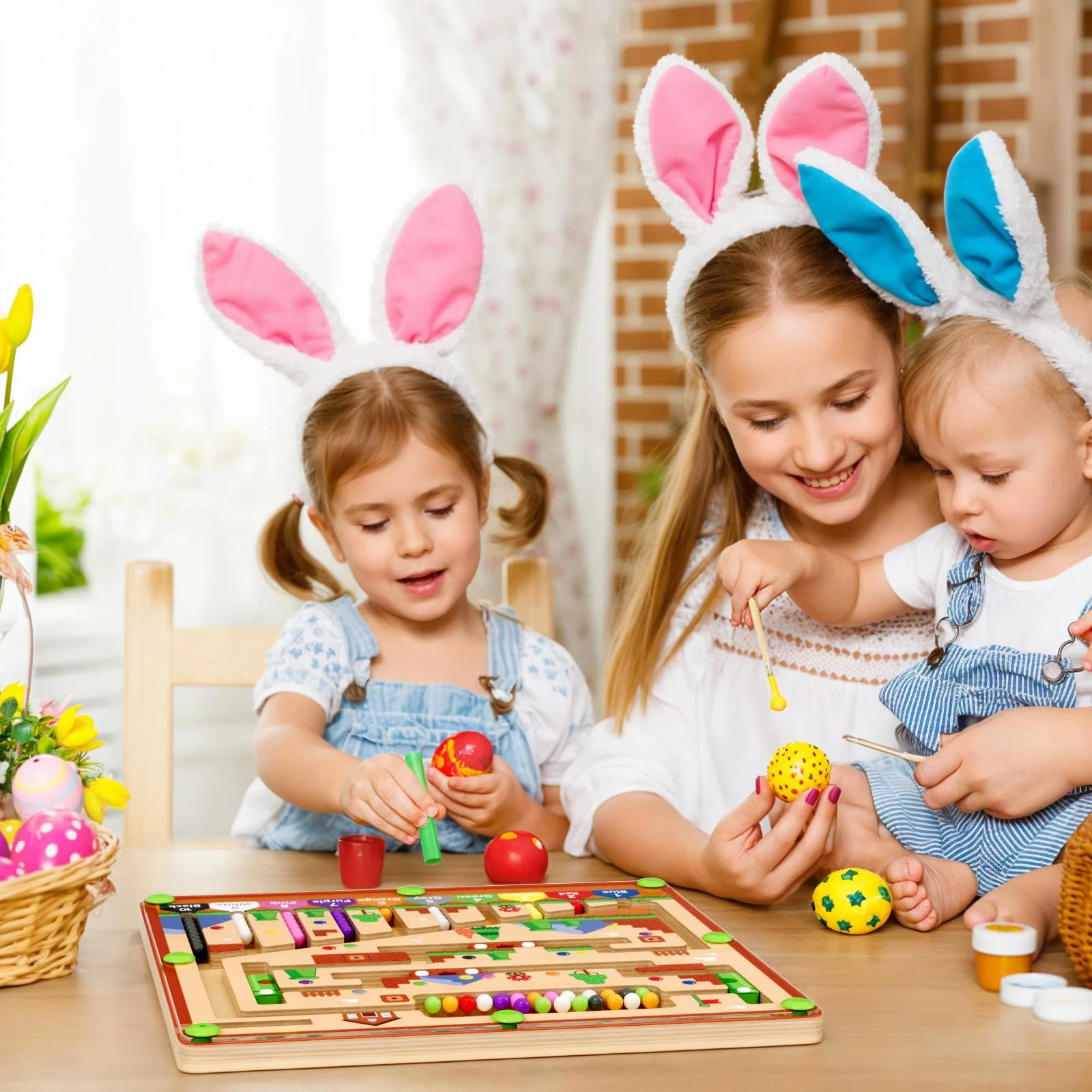 Giocattolo labirinto magnetico STEM: gioco di abbinamento e conteggio dei colori, allenamento per il pensiero logico, gioco da tavolo educativo per ragazzi e ragazze