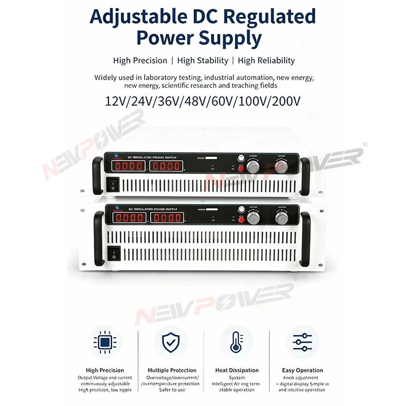 4.5KW Laboratory Adjustable DC Power Supply 250V 18A 300V 15A 150V 30A Voltage Regulator Switch Power 100V 45A 50V 90A 30V 150A