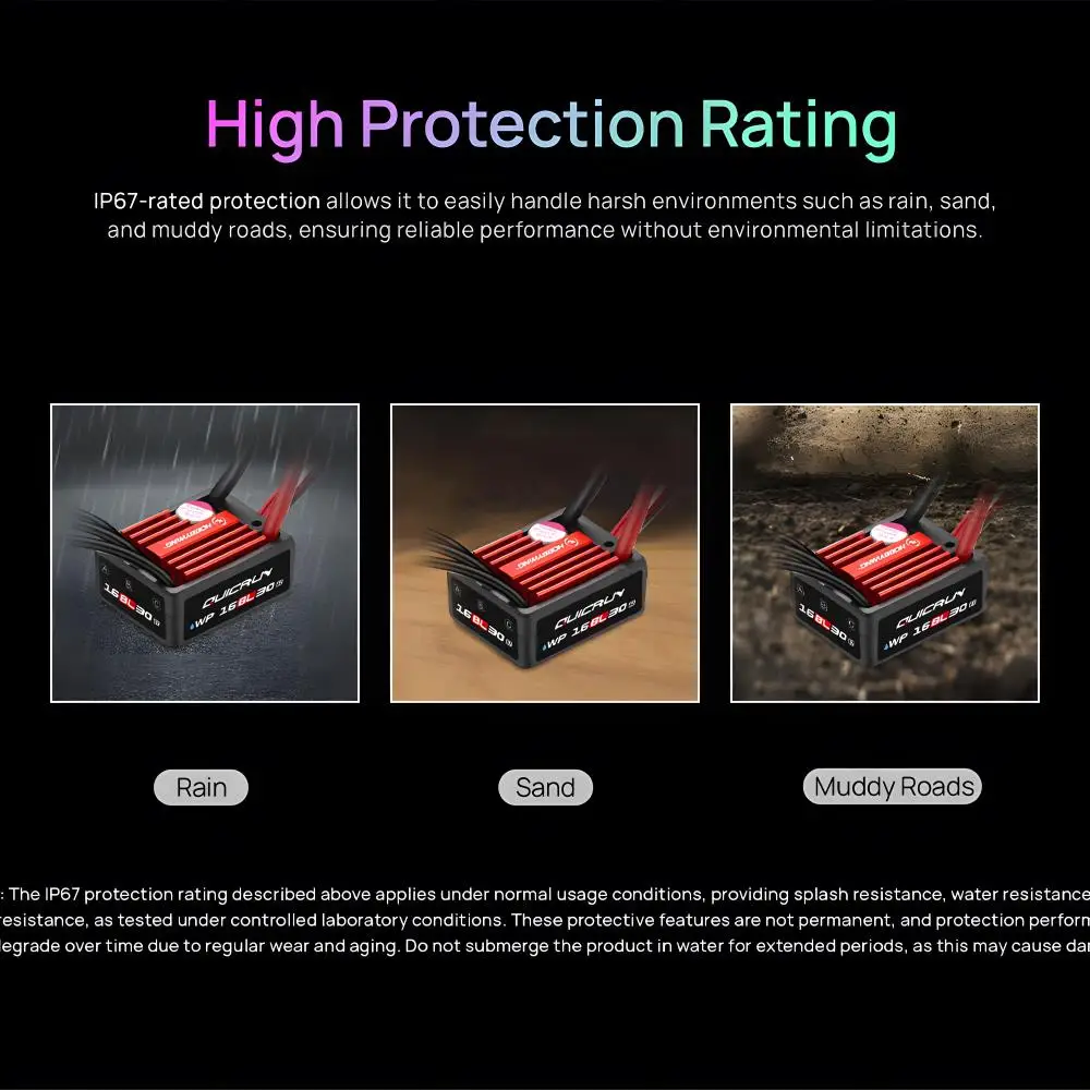 Hobbywing Baru Tanpa Sikat ESC QuicRun WP 16BL30 G2 IP67 ESC Tanpa Sensor untuk 1:16 1:18 On-Road Off-Road Kursus Singkat Truk Monster