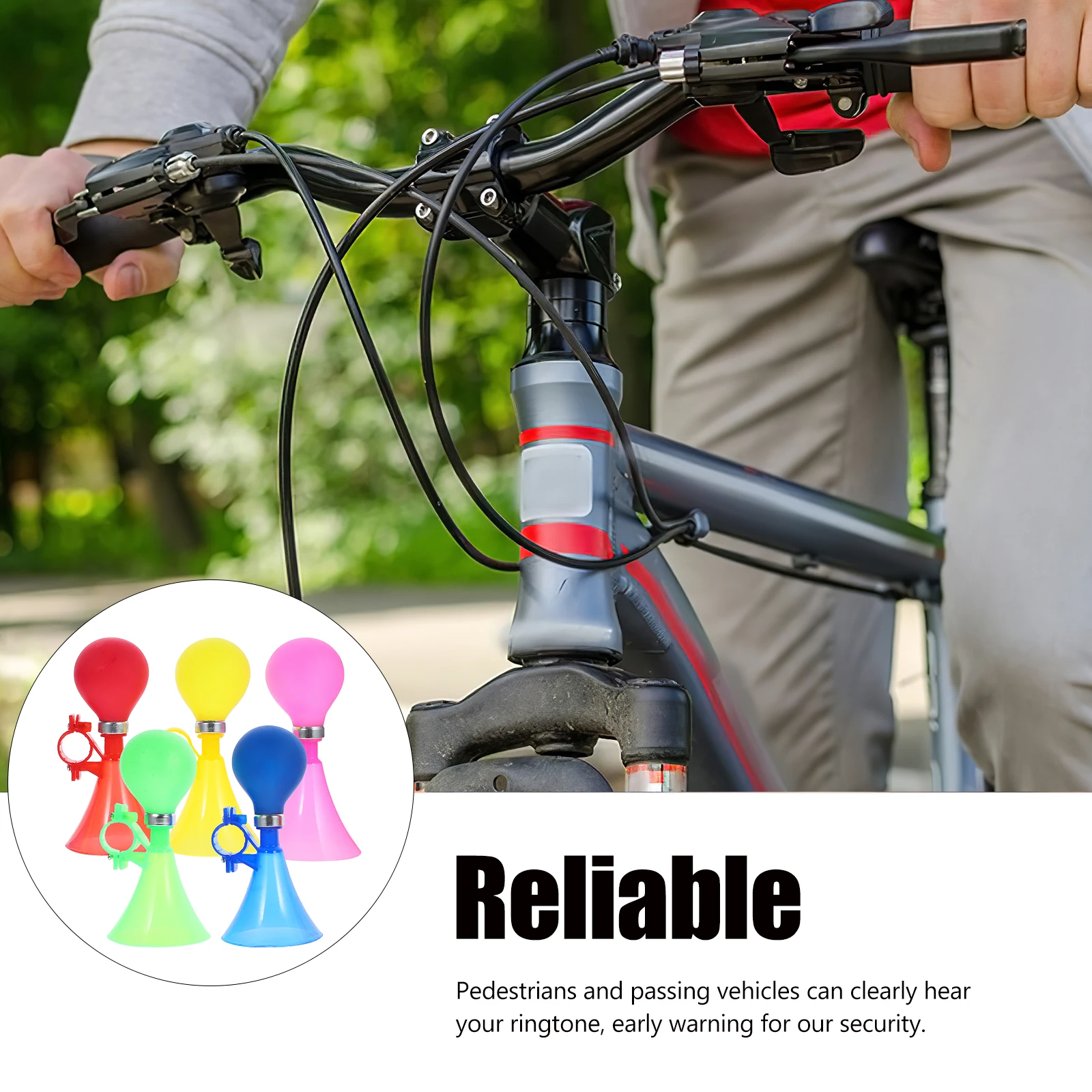 

5Pcs Bicycle Air Horn Versatile Bike Bell for Folding Bikes Loud Crisp Sound Early Warning Decorative Handlebar Cycling Bell