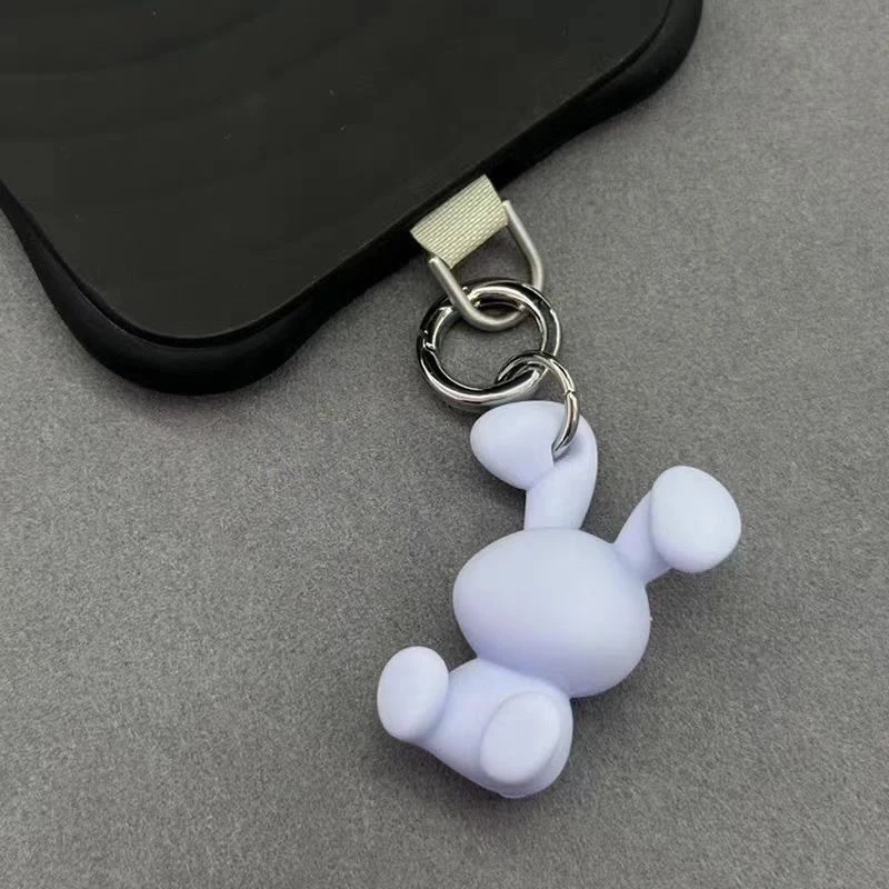 

Silver Color Rabbit Hook Pendant Mobile Phone Accessories for IPhone for Galaxy S Rabbit Sticker Hanging Pendant