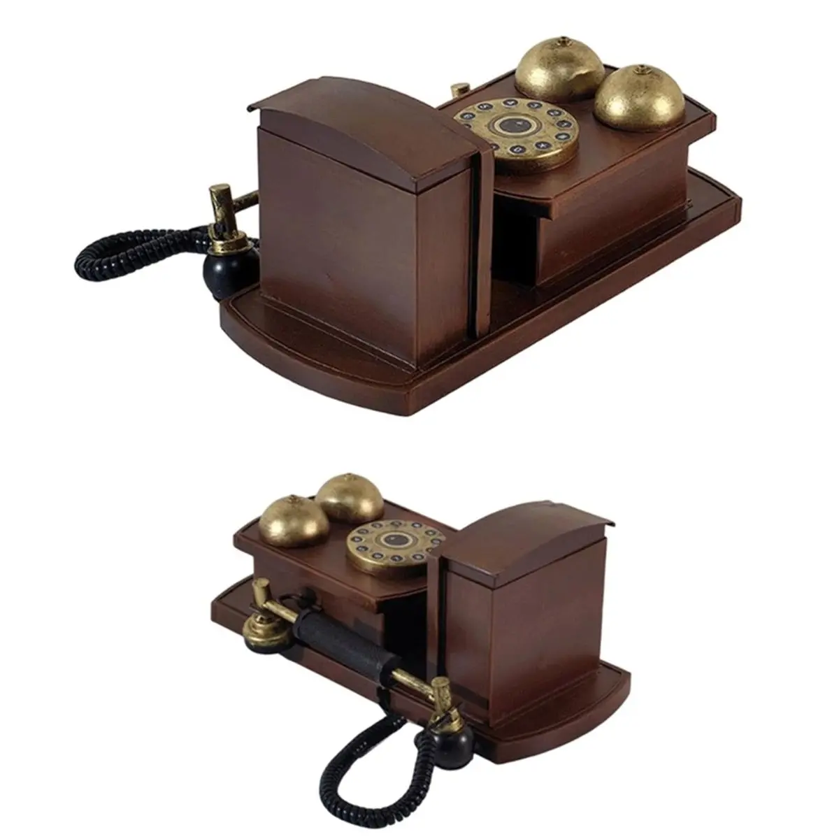 Multi-use Gear Retro-Style Telephone Rotary Dials Landline Phone Model Retro Wall Mounted Craft Ornament Vintage Style Decor