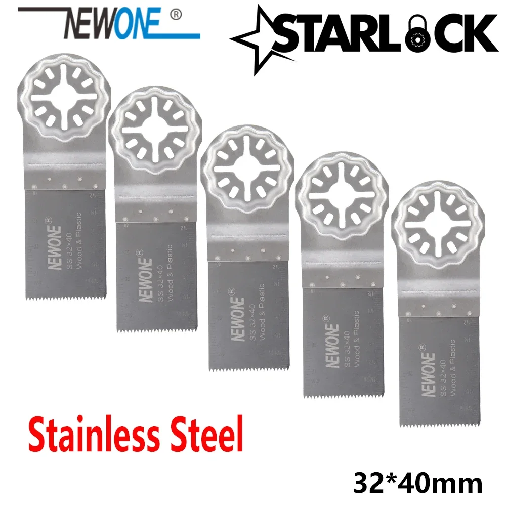 

NEWONE Compatible for STARLOCK SS32*40mm Stainless Steel Saw Blades fit Oscillating Tools multi-function tool for Cutting Wood