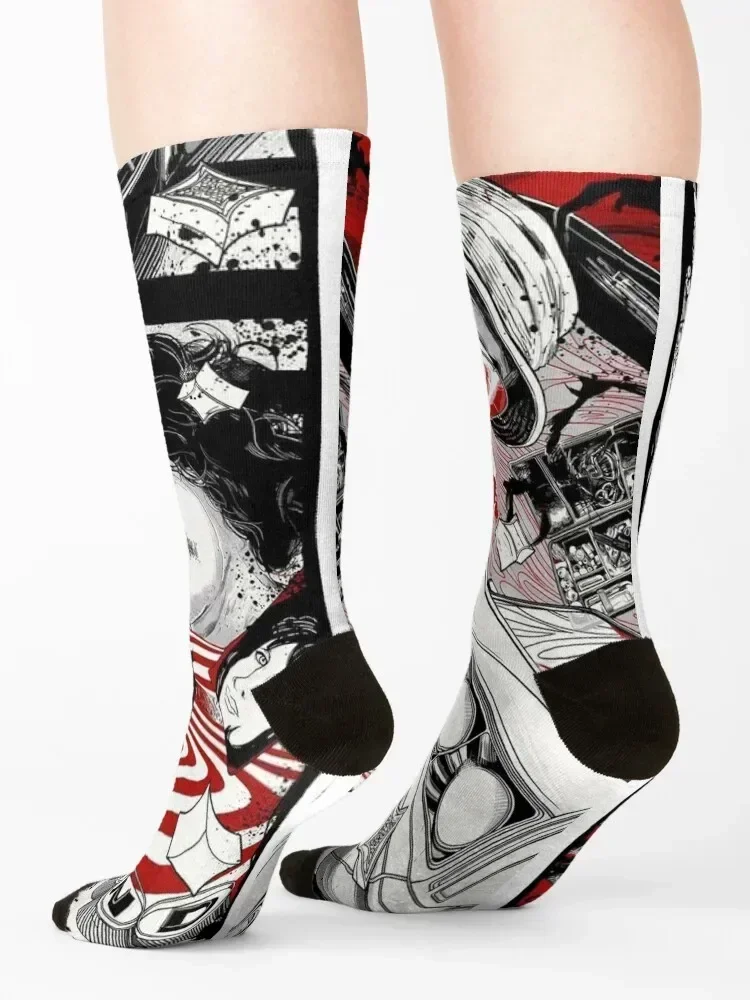 Fear And Loathing In Las Vegas Art Socks floral designer Rugby compression Men Socks Women's