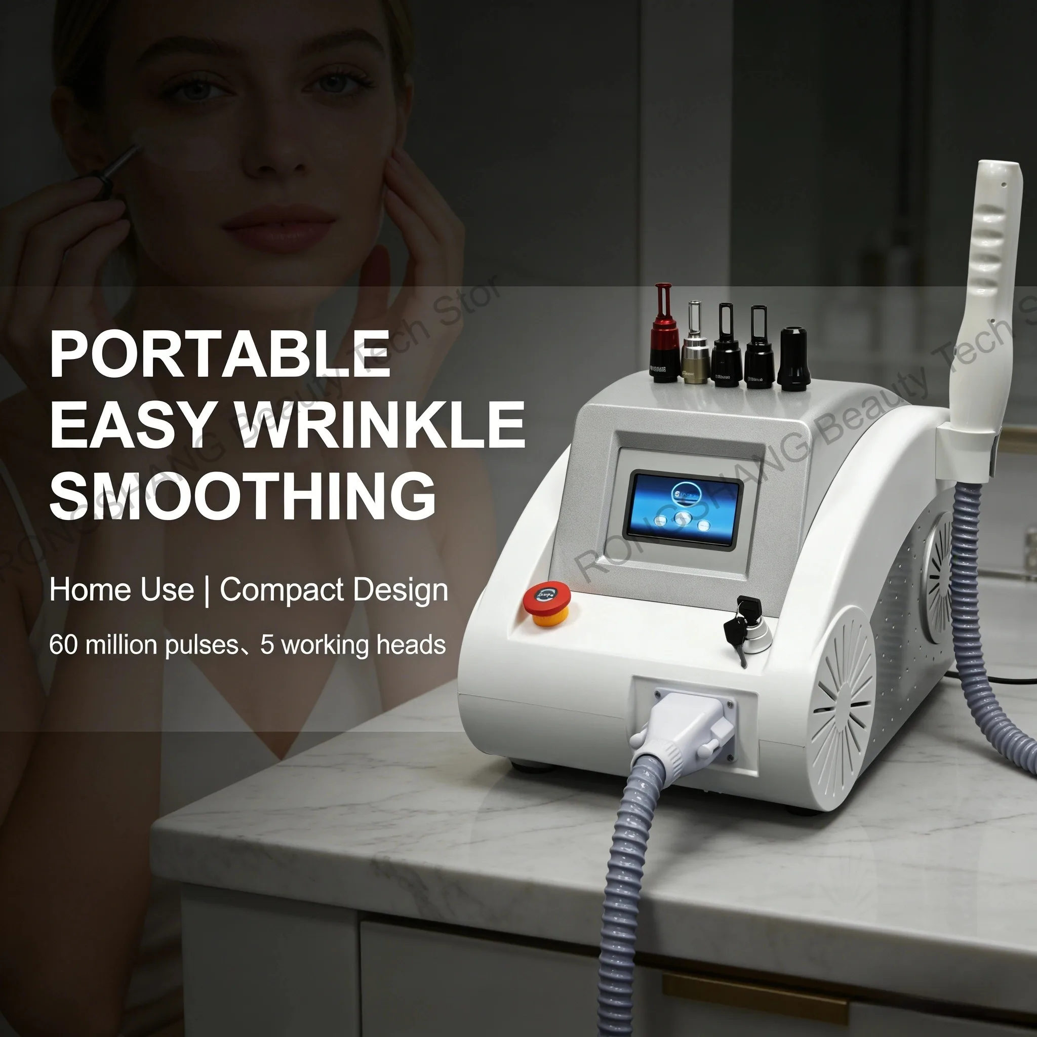 Picosecond Laser Tattoo Removal Machine 4000W ND YAG 532/755/1064/1320nm Pulse Laser Eyebrow Washing Facial Rejuvenation Device