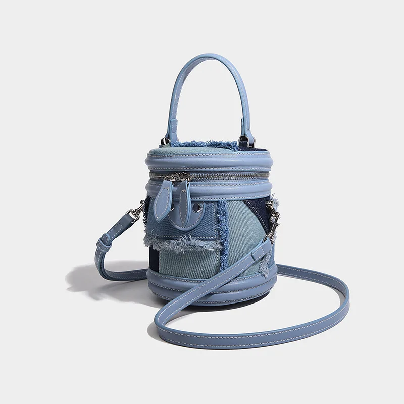 Popular Patchwork Crossbody New Small Casual Denim Handbag Bucket Bag Women Bags Designer Genuine World Brands shoulder bags