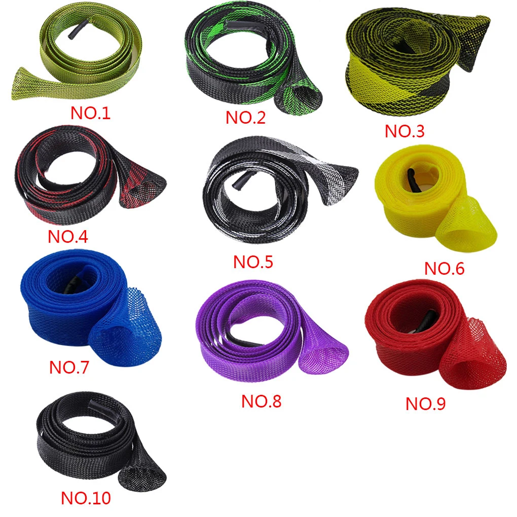 

35mm 170cm Expanable Fishing Tools Braided Mesh Wrap Casting Fishing Rod Sleeve Cover Pole Glover Protector Bag