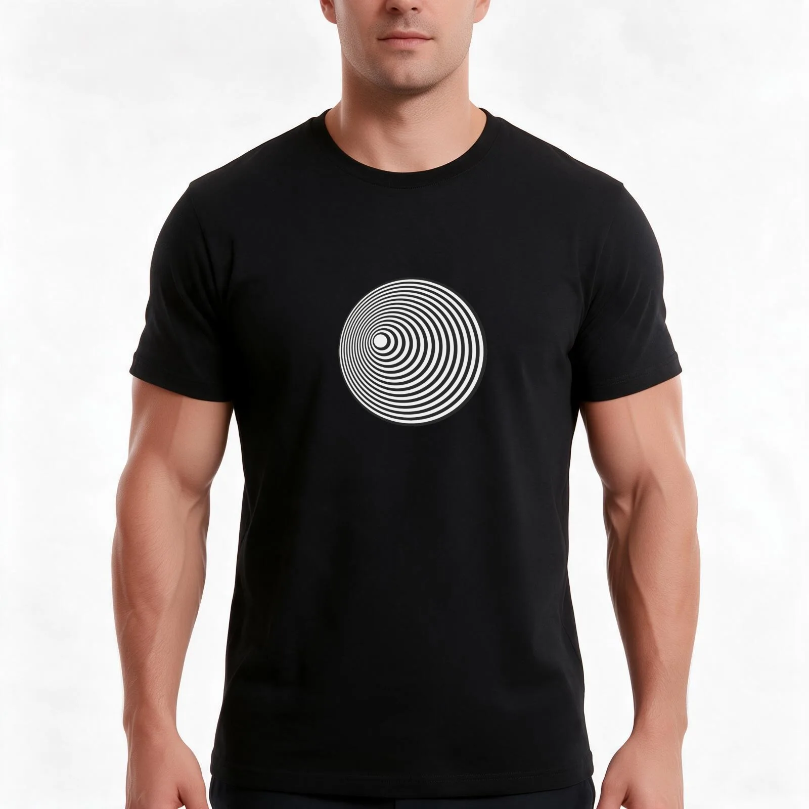 Twilight Zone Tunnel T-Shirt, Summer Casual Cotton Tee, Oversized Streetwear Tops, Vintage Graphic Print, Loose Fit Short Sleeve