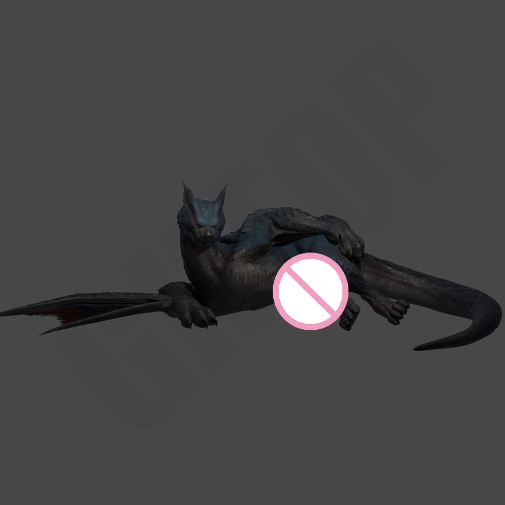 Figura de resina de Dragon Horny Nargacuga, juguete sin pintar, muñeca GK sin montar, montaje de impresión 3D, estatua de reducción en miniatura, 1/24