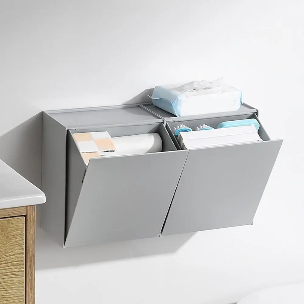 

Plastic Square Storage Box Dustproof Wall-Mounted Sanitary Napkin Storage Box Waterproof Removable Tissue Storage Box