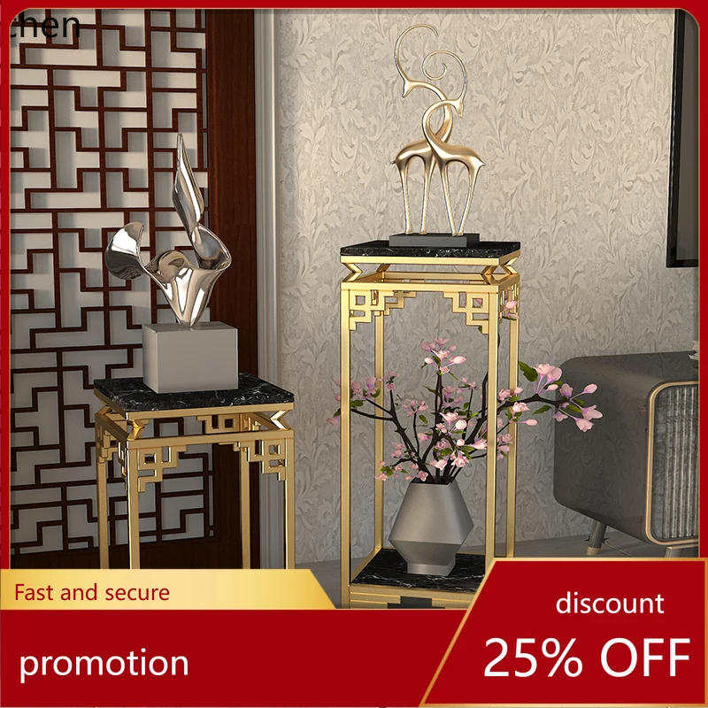 

HT marble flower table simple indoor bonsai rack living room floor rack
