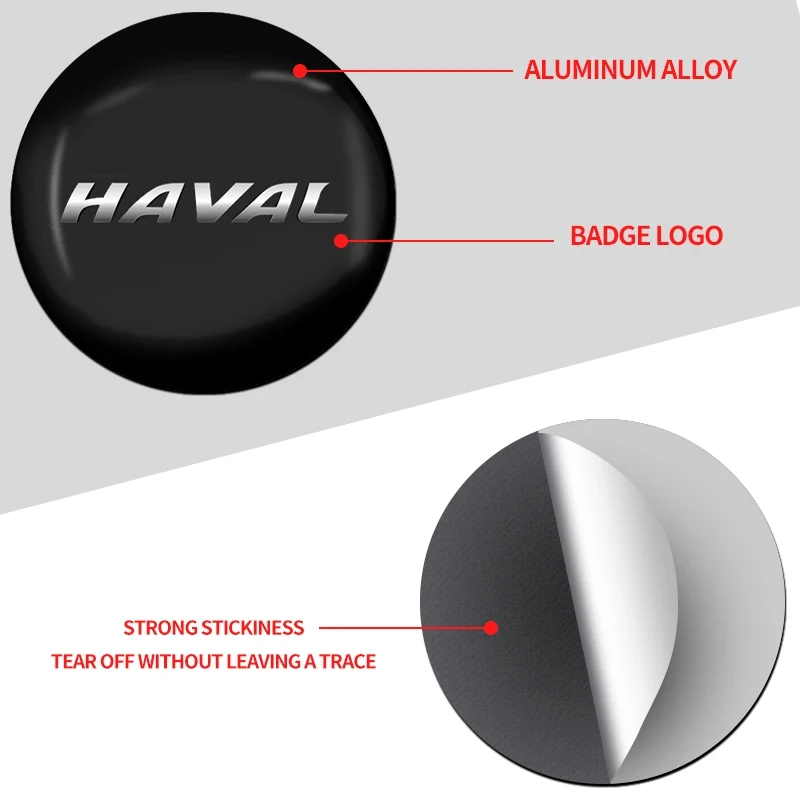 4Pcs 56mm Car Wheel Hub Caps Cover Rim Sticker Reflective Badge For Haval Jolion H1 H6 H2 H9 F7X F7 Dargo H2S M6 H3 H4 H5 H7 H8