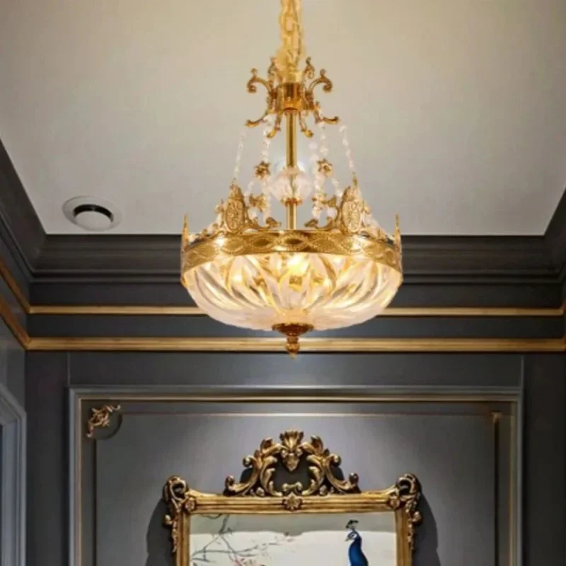 French chandelier restaurant bedroom entrance hall luxury American-style lighting creative villa closet lighting fixtures