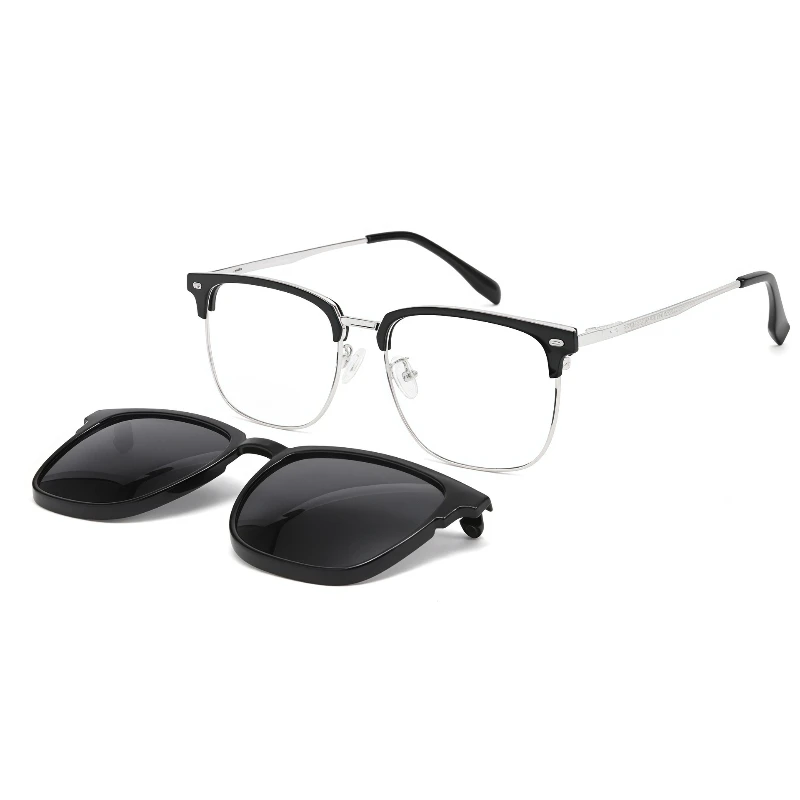 CLLOIO Durable Magnetic Clip On Anti Blue Light Reading Glasses Polarized Sunglasses Myopia Glasses Custom Prescription Eyewear