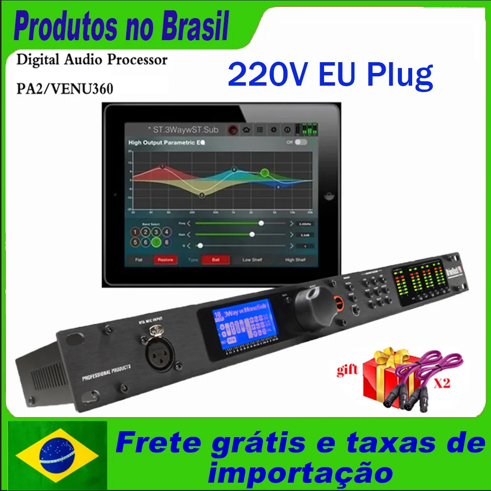 Luidsprekerbeheersysteem 2 In 6 Uit Driverack Pa2 Dsp Digitale Processor Professioneel Geluidssysteem Dj Apparatuur Effector