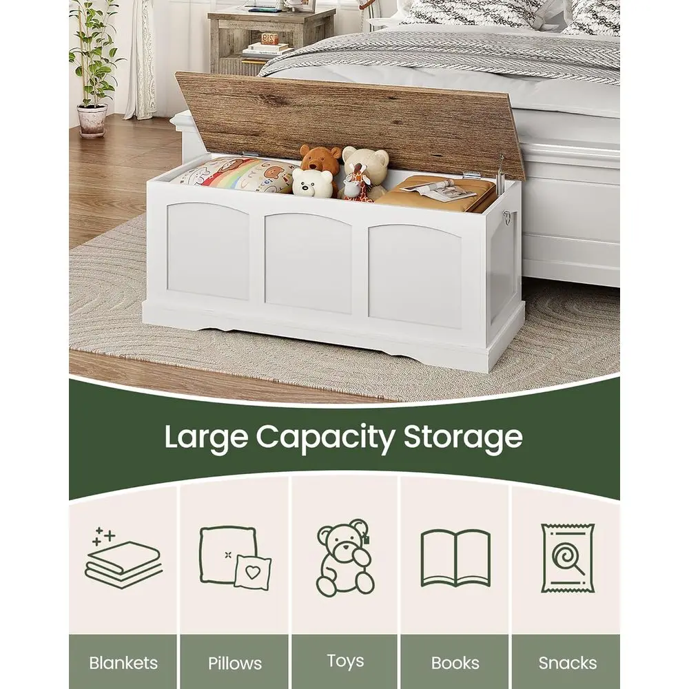 リフト蓋付き収納チェストベンチ、おもちゃ箱、玄関靴ベンチ、木製収納トランク、最大220ポンドまで収納可能、リビングルーム用、B
